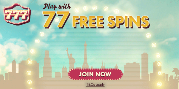 777 free spins offer euro