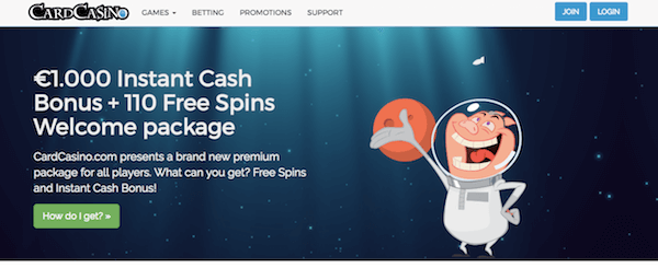 cardcasino no deposit free spins bonus