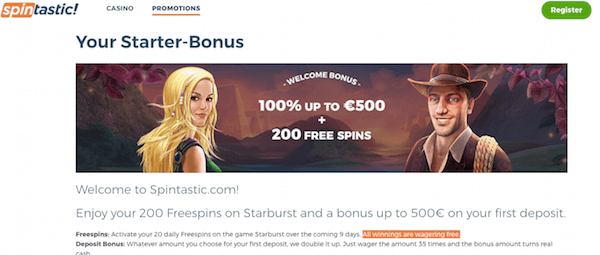 spintastic casino no deposit bonus