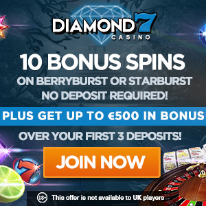 Diamond7 Casino 10 Bonus Spins No Deposit