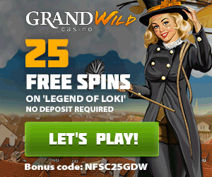 GrandWild Casino 25 FS No Deposit
