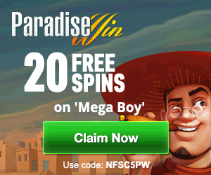 ParadiseWin Casino 20 Free Spins No Deposit